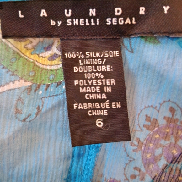 Silk, poly. sheer wrap cardigan, Laundry by Shelli Segal - Picture 2 of 9